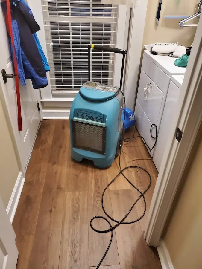 Commercial dehumidifier deployed for Flood Damage Cleanup in Bushkill